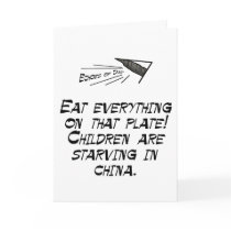 Children are starving card