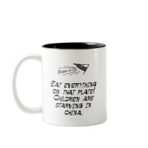 Children are starving mug