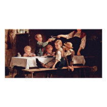Children At Lunch By Benjamin Vautier  (Best Quali Photo Card