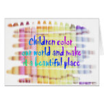 children colour our world greeting card