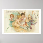 Children Fairies - Vintage Art Poster posters