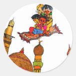 Children Flying On Magic Carpet Over Minarets (w) Stickers