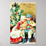 Children getting ready for Christmas night by prep Posters