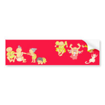 Children in Japanese Edo ara 1 Bumper Sticker