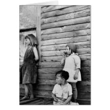 Children in Poverty: 1930s Greeting Card