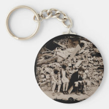 Children in the Rubble Keychain