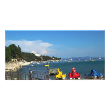 Children playing custom photo card
