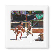 Children Playing Fridge Magnet