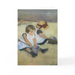Children Playing on the Beach by Mary Cassatt Card