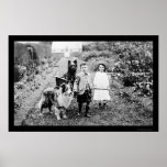 Children Playing With a Dog 1904 posters