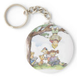 Children reading books key chain keychains