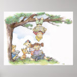 Children reading books posters