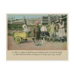 Children with dog cart, Gaspe Coast Quebec Canada postcards