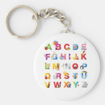 childrens alphabet key chain