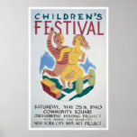 Childrens Festival NYC 1940 WPA posters