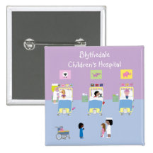 Children's Hospital Ward Customisable Pinback Buttons