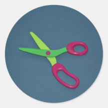 Children's scissors sticker