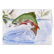 Children's Winning Artwork: brook trout Greeting Card