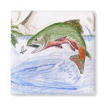 Children's Winning Artwork: brook trout Fridge Magnet