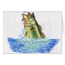 Children's Winning Artwork: largemouth bass Greeting Card