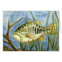 Children's Winning Artwork: largemouth bass Cards