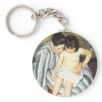 Child's Bath by Mary Cassatt Keychains