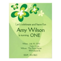 Child's Cartoon Butterfly Birthday Invitation