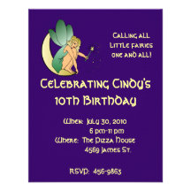 Child's Fairy Birthday Invitation