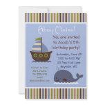 Child's Nautical theme Birthday party invitation