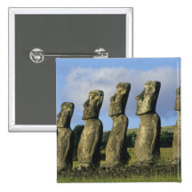 Chile, Easter Island, Rapa Nui, Ahu Akivi Buttons