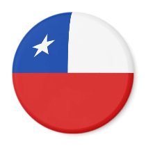 Chile Fisheye Flag Magnet