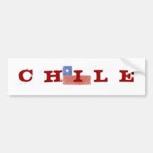 Chile Flag distressed Bumper Stickers