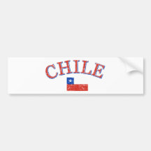 Chile football design bumper stickers
