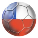 Chile LA Roja Chilean Soccer Ball flag of Chile stickers