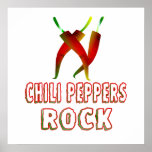 Chili Peppers Rock Poster