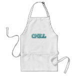 Chill Blue Icy Letters aprons