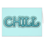 Chill Blue Icy Letters cards