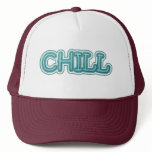 Chill Blue Icy Letters hats