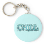 Chill Blue Icy Letters keychains