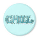 Chill Blue Icy Letters magnets