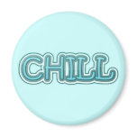Chill Blue Icy Letters magnets