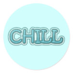 Chill Blue Icy Letters stickers