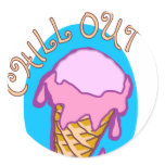 Chill Out Ice Cream Social Label stickers