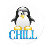 CHILL PENGUIN stickers