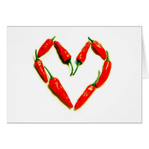 chilli heart greeting card