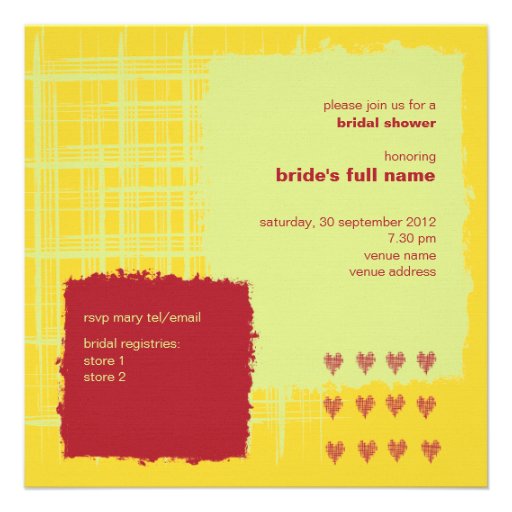 Chilli Lemon Bridal Shower Invitation
