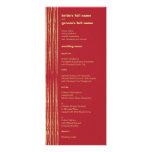Chilli Lemon Wedding Menu Personalised Invitation