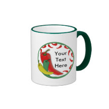 Chilli Pepper Group Circle Frame3 Coffee Mugs