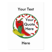 Chilli Pepper Group Circle Frame3 Post Card