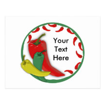 Chilli Pepper Group Circle Frame3 Post Card
